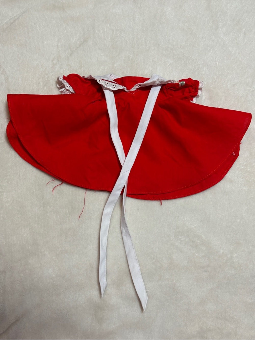 Red Cabbage Patch Swing Dress with White Ties